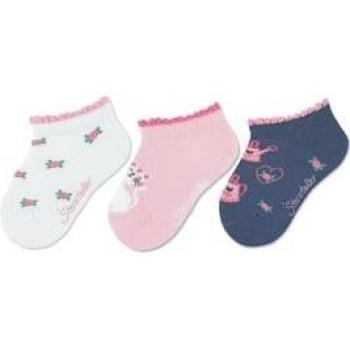 Sterntaler Sneaker‑Socken 3er-Set – Katze in Weiß