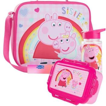Get Trend Peppa Pig Kinderset – Wasserflasche, Lunchbox, Snacktasche (3‑teilig, pink)