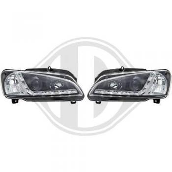 Paire de feux phares Daylight LED noir 485 – Peugeot 106 96-05