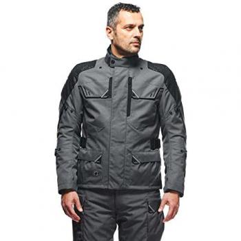 Dainese Ladakh 3L D-Dry Giacca tessile moto Impermeabile, Protezioni su Spalle e Gomiti, 4 stagioni, Iron-Gate/Nero, taglia 48
