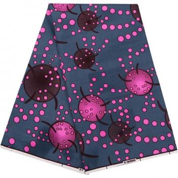 African Round Design Wax Print Fabric