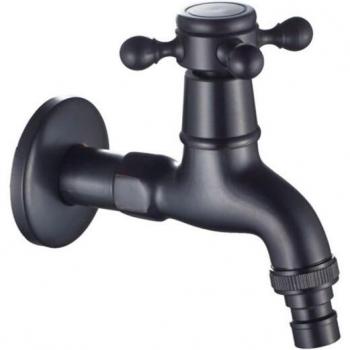Robinet pour machine à laver en laiton noir