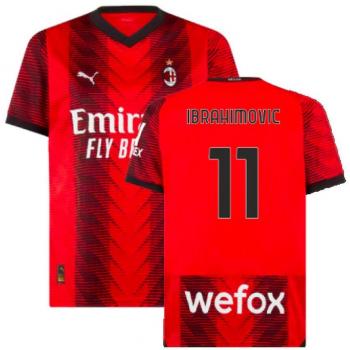Camiseta Puma AC Milan 2023/24 Roja, Número 11 de Ibrahimović XL Adultos