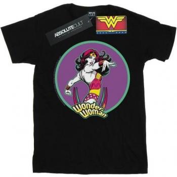 T-shirt Wonder Woman à la mode, coupe boyfriend, coton psychédélique