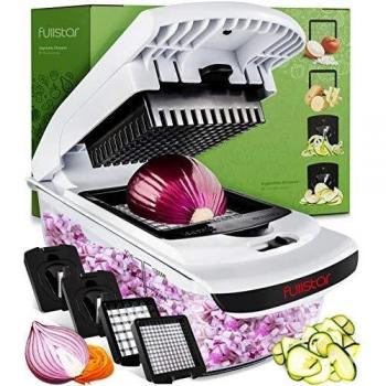 in-1 Vegetable Chopper Onion Chopper Food Chopper Manual Spiralizer Salad Chop
