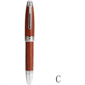 Pluma de Madera Mojiang M1000 con Plumín BOCK y Detalles en Perla