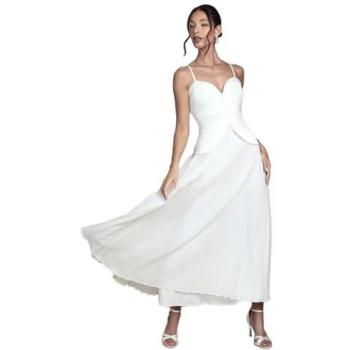 Oceanic Silk Ivory Maxi Strappy Wedding Gown