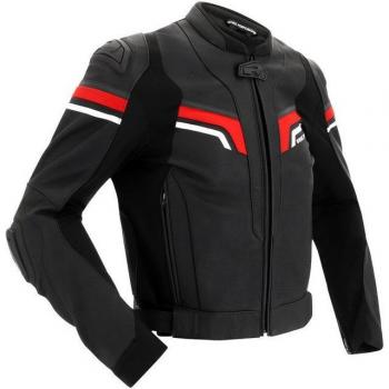 Richa Matrix 2 – Motorrad‑Lederjacke perforiert, schwarz/weiss/rot, Größe 54, für Männer