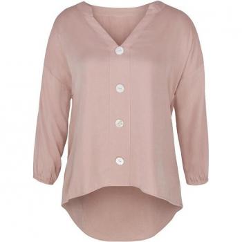 Blusa Asimétrica de Mujer Benuynffy con Botones