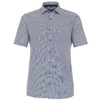Herren Businesshemd CASAMODA Print – Größe 39, Dunkelblau, 100 % Baumwolle