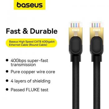 Câble Ethernet Baseus CAT8 40 Gbps 0,5 m Haute Performance
