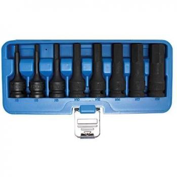 Pack 8 douilles à embouts à choc 12,5 mm (½”) – six pans intérieurs 5‑19 mm