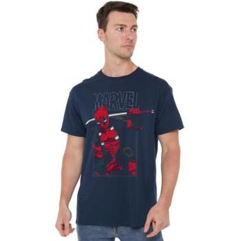 Marvel Unisex 2XL Deadpool Sword T-Shirt – Navy