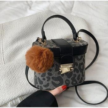 Bolso de leopardo vintage para mujer