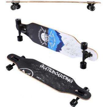 Redfink Longboard Skull Holz Skateboard