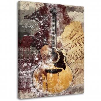 Tela Fine Art – Chitarra Pastello 40x60 in Tonalità Bej