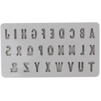 Mini ABC Gießform aus Silikon für Kreativ-Beton und Resin