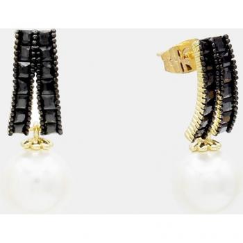 Pendientes Glamour Dada con Circonitas y Perla