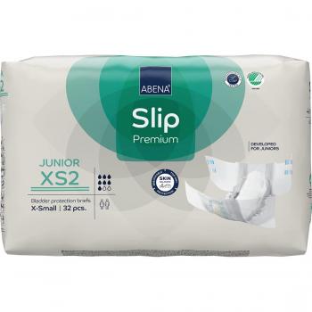 Pannolone a mutandina Abena Slip Premium Junior XS2, assorbente 1500ML, taglia 40-60CM, confezione da 32 pezzi