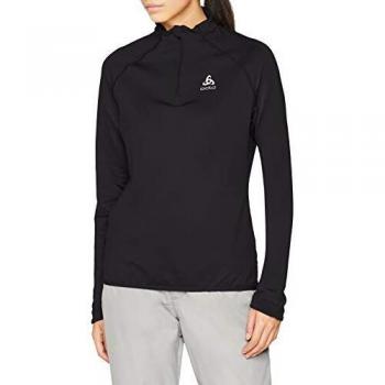 Odlo Damen BERRA LIGHT Midlayer mit 1/2-Reißverschluss, Schwarz, XXS