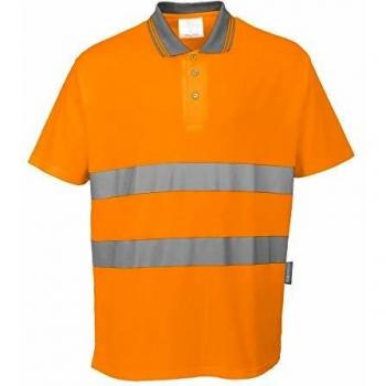 Portwest S171ORRXS Cotton Comfort Polo Shirt, X-Small, Orange