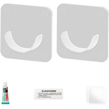 2Pcs Adhesive Free Punch Shower Rod Holder for Cement Walls