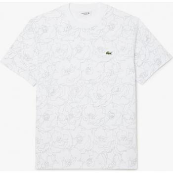 Camiseta de hombre Lacoste, manga corta, estampado floral en algodón