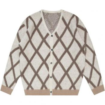 IEFB Vintage Argyle Sweater voor Mannen