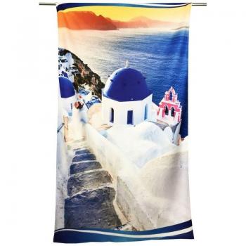 Grande Telo Mediterraneo Santorini Spugna 90x170