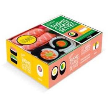 Coffret soirée sushis chaussettes: Coffret avec 2 paires de chaussettes longues et 1 livre des meilleures recettes de sushis