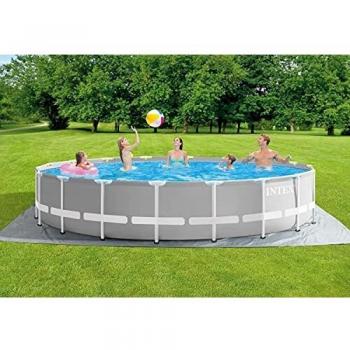Piscine Intex Prism Frame 549 × 122 cm – Gris – Acier – Filtre cartouche inclus
