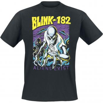 Blink 182 Aliens Exist Men's Black Tee