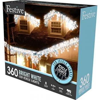 8.8M White LED Snowing Icicle String Lights for Outdoor Christmas Decoration