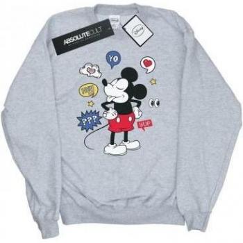 Disney Ladies Mickey Mouse Tongue Out Sweatshirt