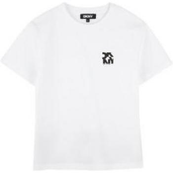 DKNY Top Casual 5 anni Bianco D62297 Manica Breve