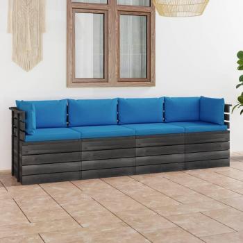 Set Jardín Sofá 4 plazas Paleta con sujeción fija