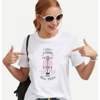 Graphic Motorcycle Women's Plus-Size T-Shirt
