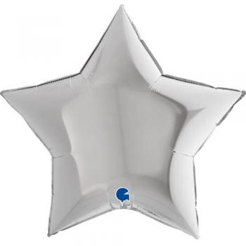 Ballon Aluminium en Forme d'Étoile 91cm Argent