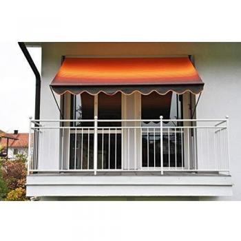 Hochwertige Klemmmarkise Exklusiv in strahlendem Orange