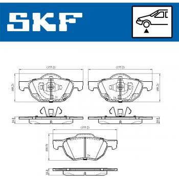 Plaquettes de frein SKF VKBP 80518 A