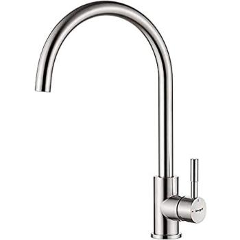 Robinet Ibergrif M22110 – mitigeur dévier à bec haut – inox gris
