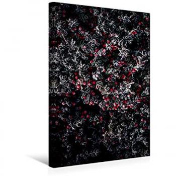 Jana Mänz: Frostige Blutberberitze in Premium Textil Leinwand 30 × 45 cm (Hochformat)