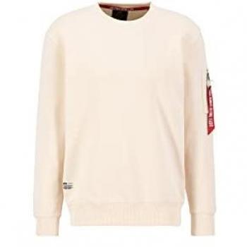 Alpha Industries USN Blood Chit Pullover – Jet Stream White, 2XL for Men
