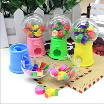 Gashapon Borrador Fruta Mini para Oficina