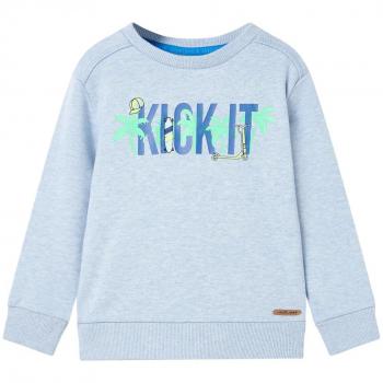 Kinder-Sweatshirt Hellblau Melange 128