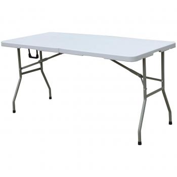 Table pliante aluminium pour camping/jardin, 152 × 70 cm, transport facile
