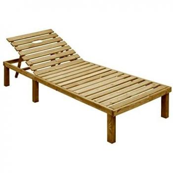 Bois Pin Chaise Longue VidaXL