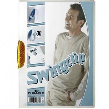 Klemmap Durable Swingclip A4, 30 vellen, oranje