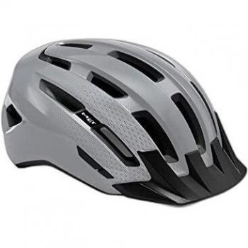 MET Downtown Fahrradhelm grau-glänzend/schwarz