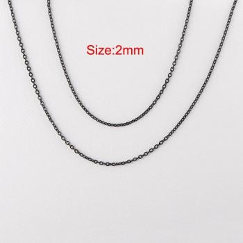 5pcs 316L Stainless Steel 45cm Link Chain Necklace, Rose Gold, 1-2mm Width with Double Lobster Clasps